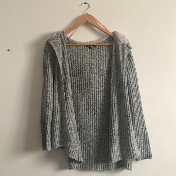 L | Fashion Nova Knit Hooded Cardigan - Picture 1 of 4